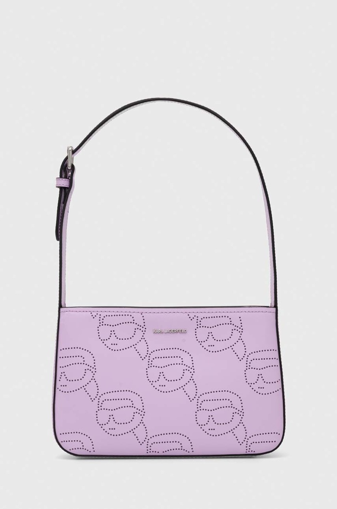 Karl Lagerfeld poseta de piele uni violet 241W3003