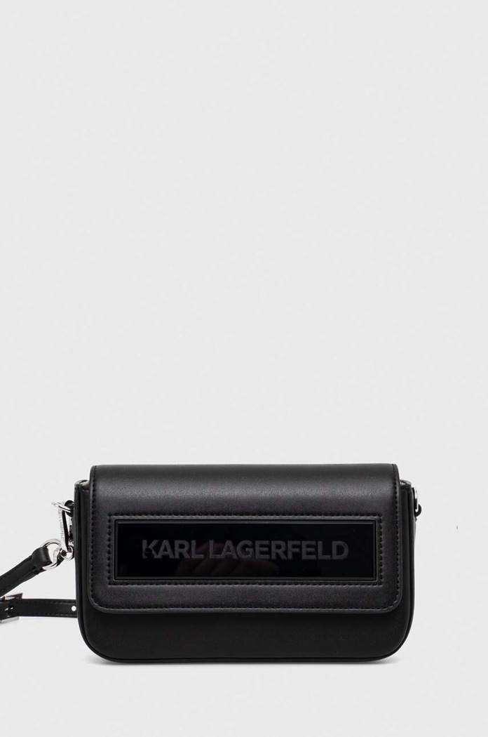 Kabelka Karl Lagerfeld nášivka čierna 241W3025