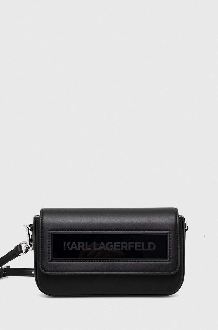 Kabelka Karl Lagerfeld nášivka čierna 241W3025