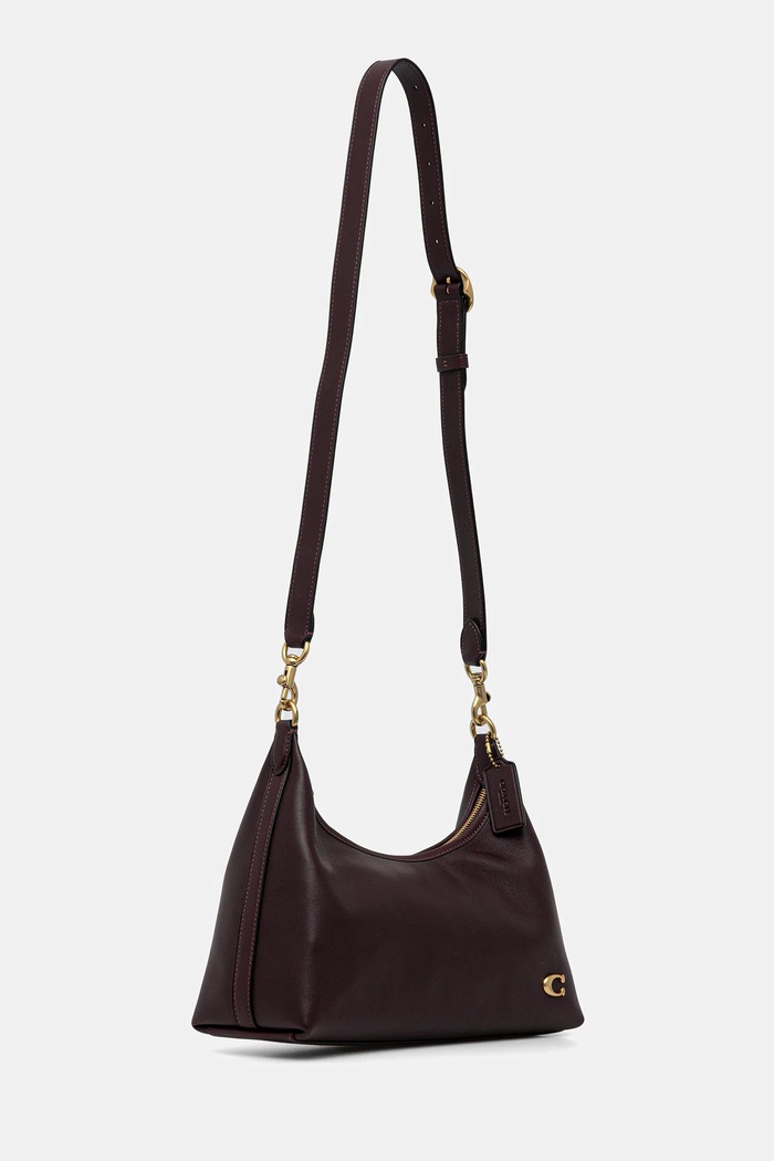 Kožená kabelka Coach Juliet Shoulder Bag CR981 fialová AW25