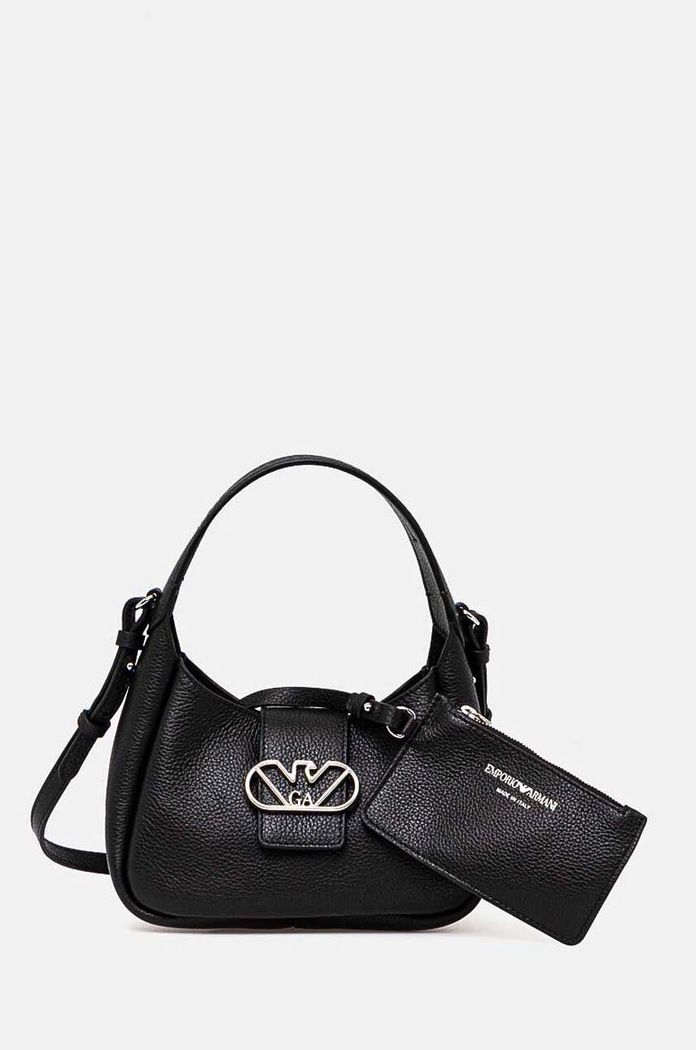 Emporio Armani torebka skórzana skóra licowa czarny Y3E235.YWQ9X.NOS