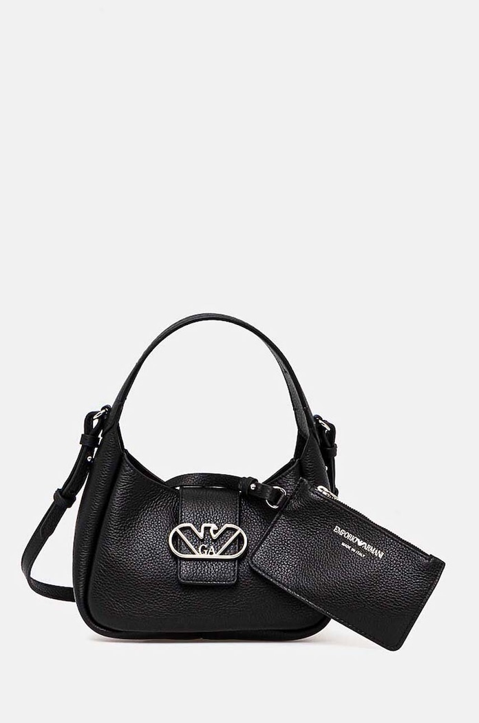 Emporio Armani torebka skórzana skóra licowa czarny Y3E235.YWQ9X.NOS