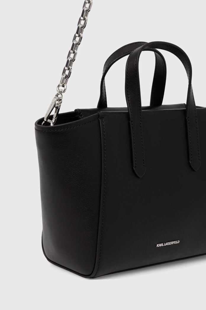 Doplnky Kožená kabelka Karl Lagerfeld 245W3051 čierna