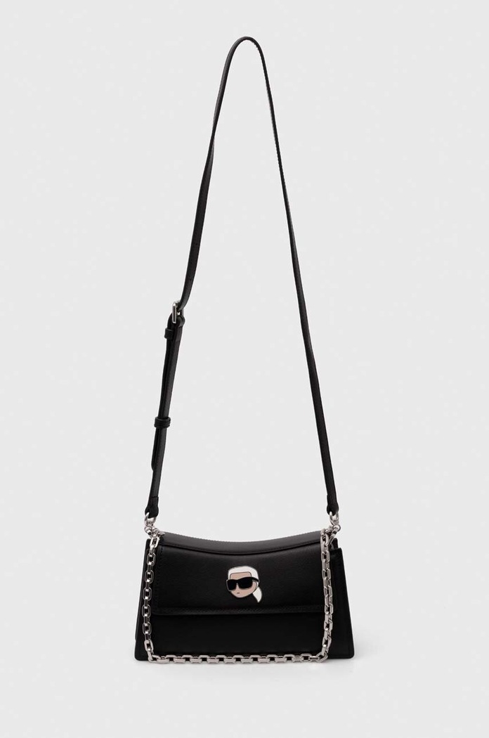 Karl Lagerfeld torebka skórzana 245W3053 czarny AA00