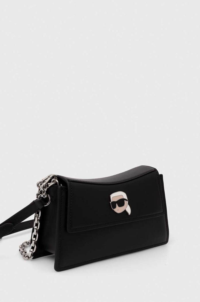 Akcesoria Karl Lagerfeld torebka skórzana 245W3053 czarny