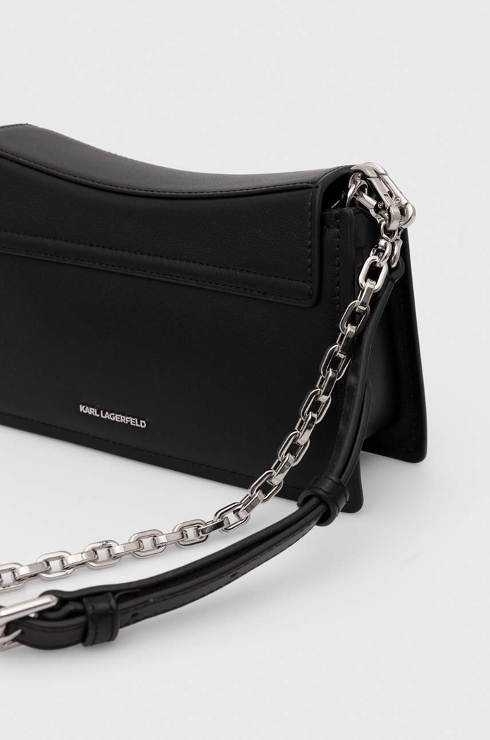 Karl Lagerfeld torebka skórzana czarny 245W3053