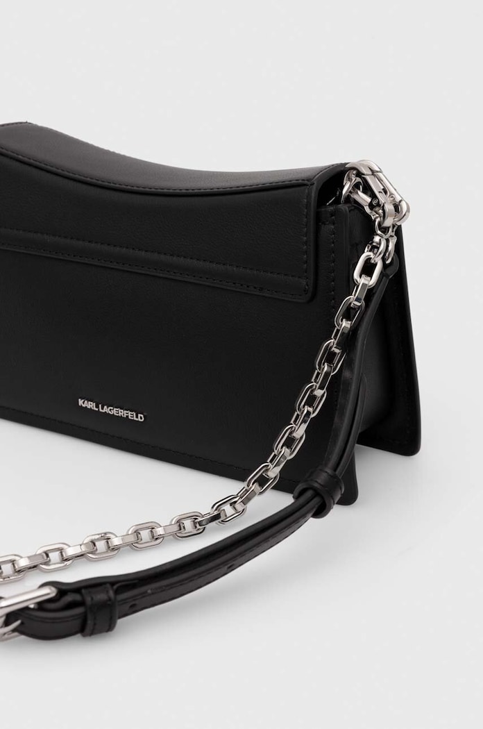 Karl Lagerfeld torebka skórzana czarny 245W3053