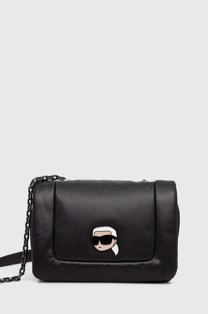 Kabelka Karl Lagerfeld imitácia kože čierna 245W3055
