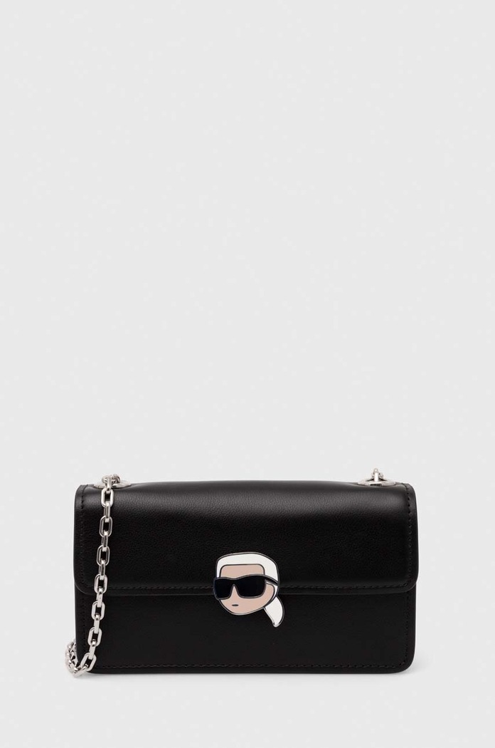 Karl Lagerfeld bőr táska nappa bőr fekete 245W3213