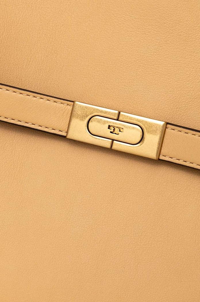 Akcesoria Tory Burch torebka skórzana Lee Radziwill Double 154749.200 beżowy