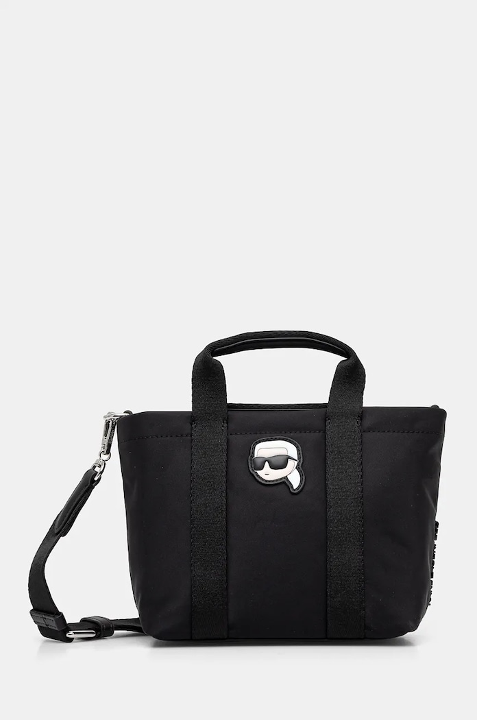 Torba Karl Lagerfeld natpis crna 246W3065