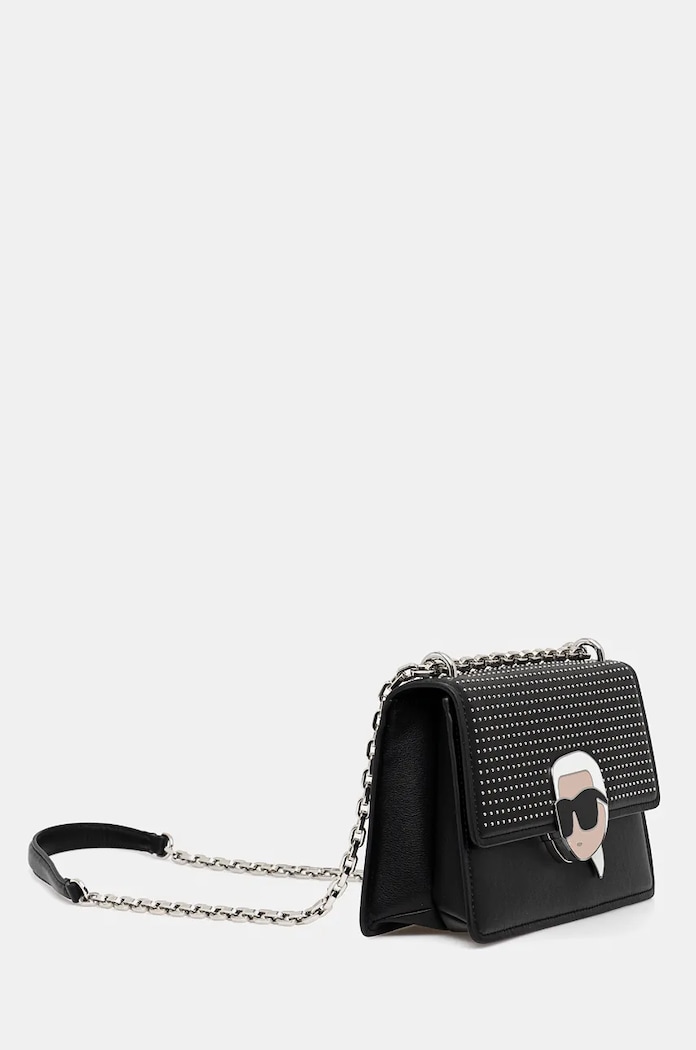 Karl Lagerfeld torebka skórzana 246W3027 czarny AA00