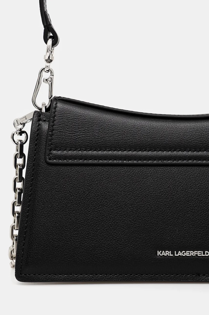 Doplňky Kožená kabelka Karl Lagerfeld 246W3029 černá