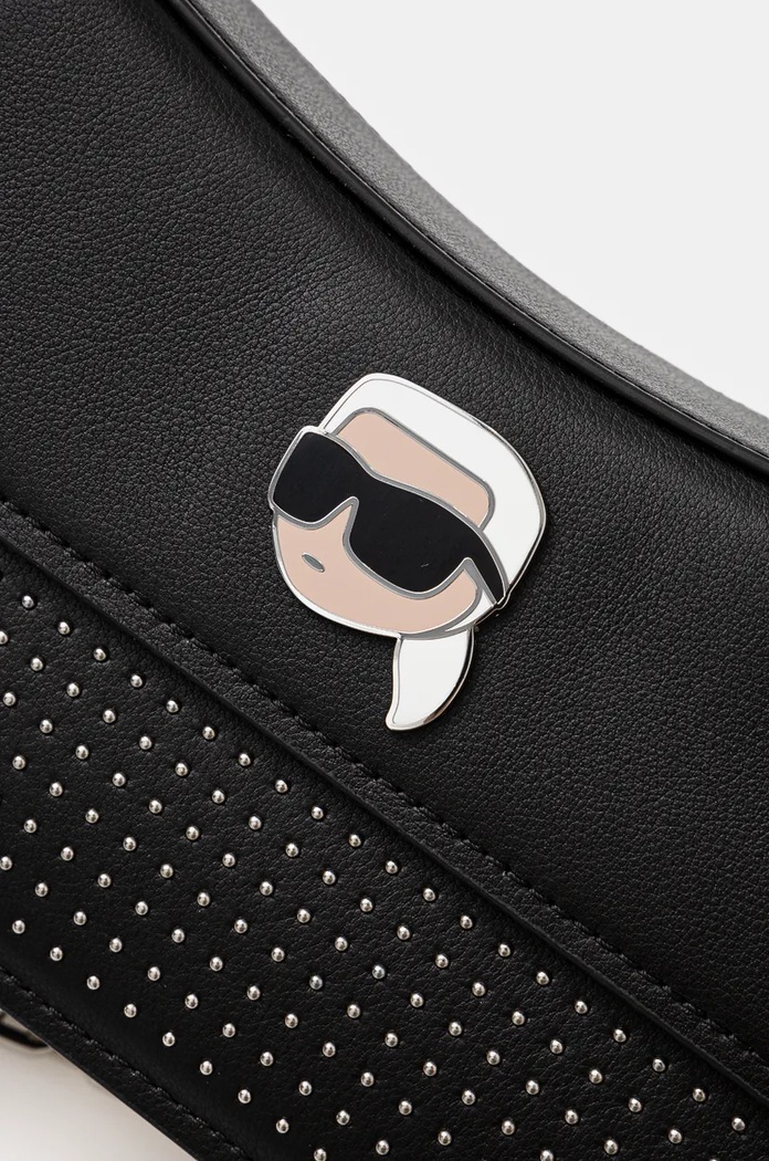 Kožená kabelka Karl Lagerfeld černá 246W3029