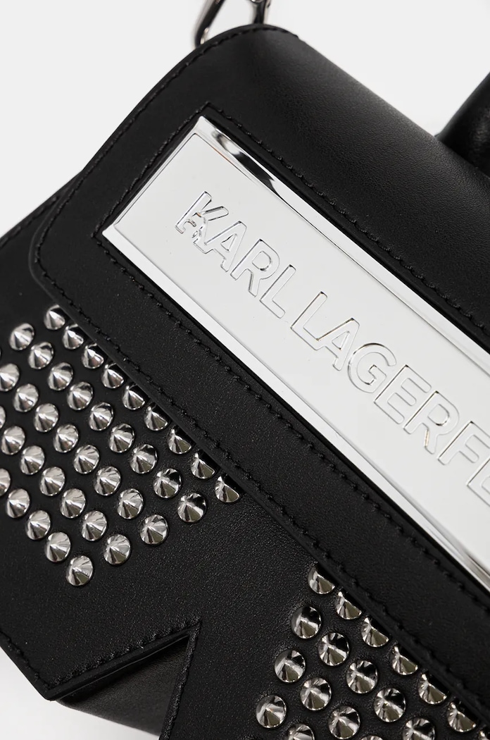 Karl Lagerfeld torebka skórzana czarny 246W3092