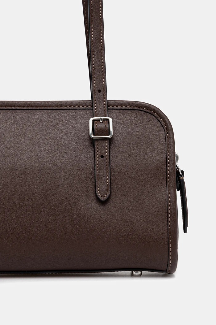 Akcesoria Coach torebka skórzana Glovetanned leather swing CM565 brązowy