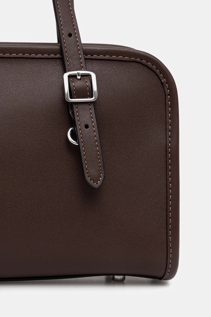 Coach torebka skórzana Glovetanned leather swing brązowy CM565