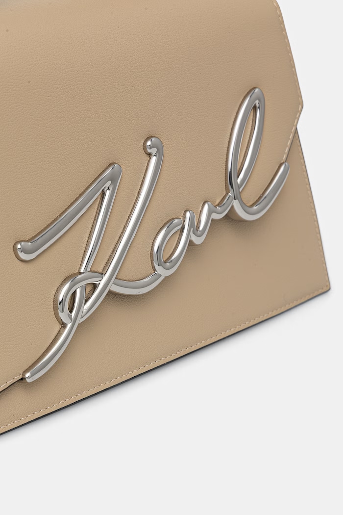 Karl Lagerfeld torebka crossbody damska skórzana K/SIGNATURE beżowy A1W30036