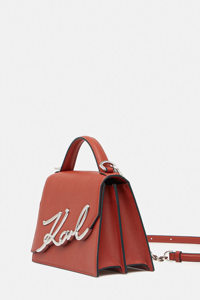 Karl Lagerfeld Geantă crossbody pentru femei din piele K/SIGNATURE A1W30036 portocaliu AA00