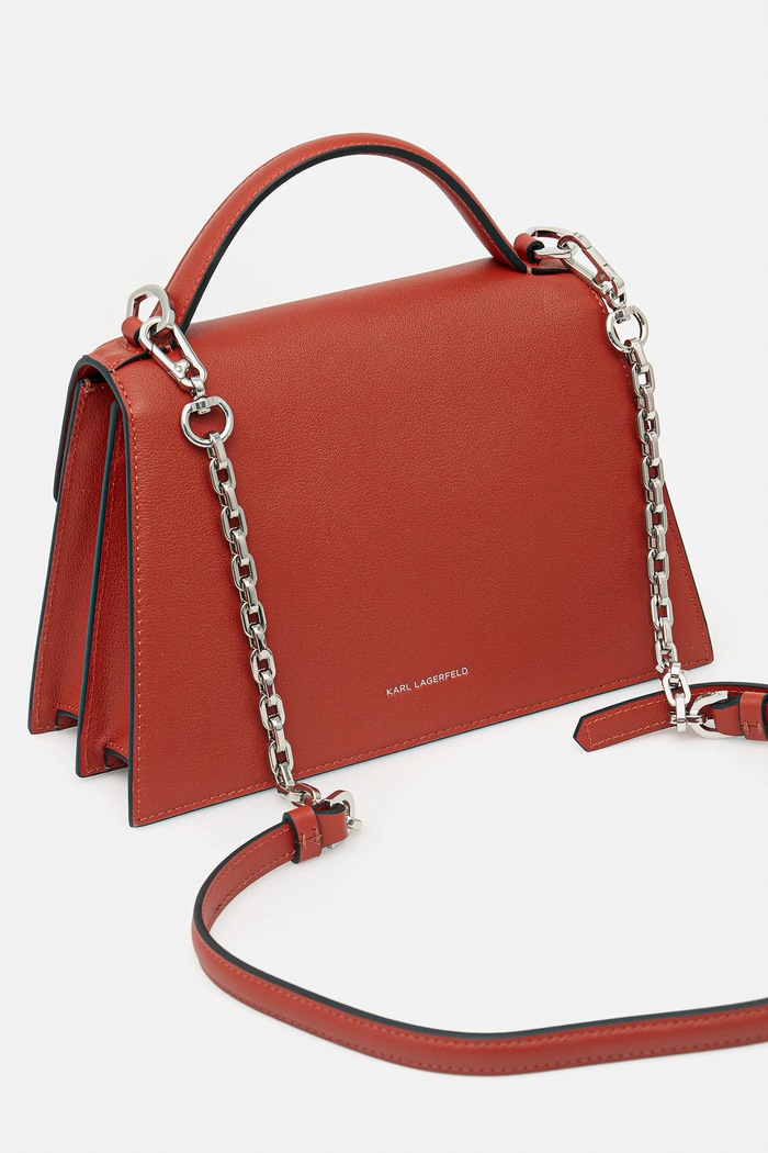 Karl Lagerfeld Geantă crossbody pentru femei din piele K/SIGNATURE portocaliu A1W30036