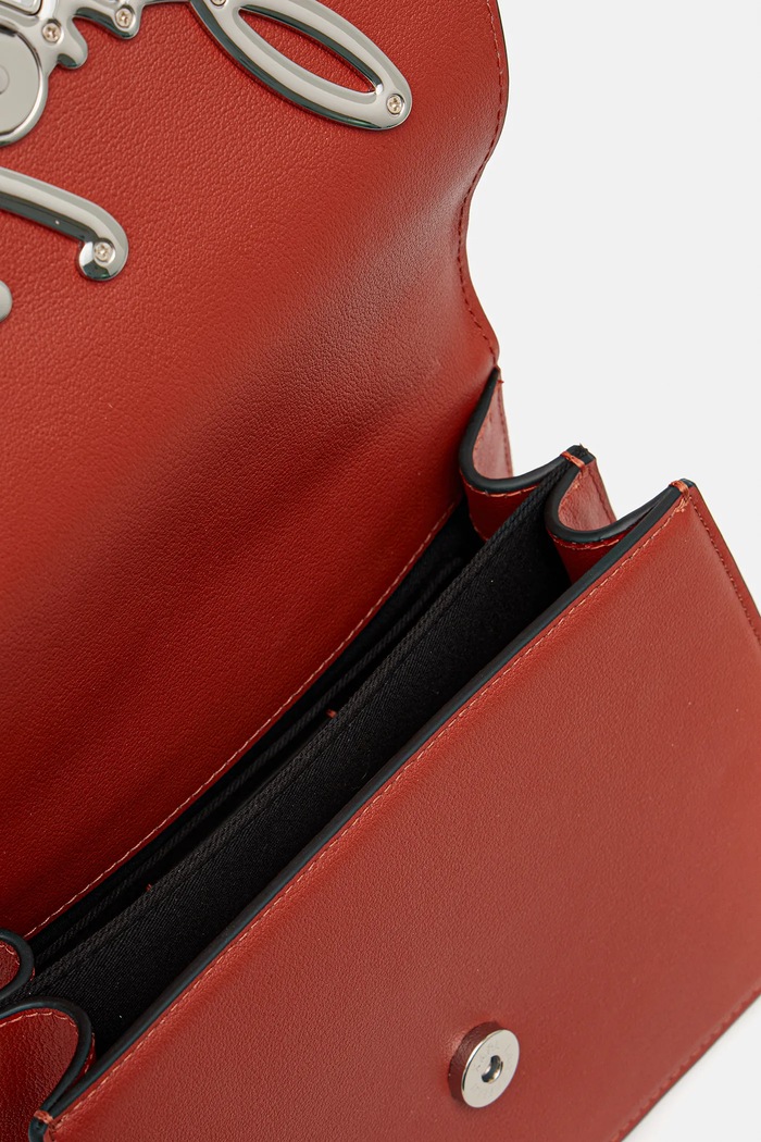 Karl Lagerfeld Geantă crossbody pentru femei din piele K/SIGNATURE A1W30036 portocaliu