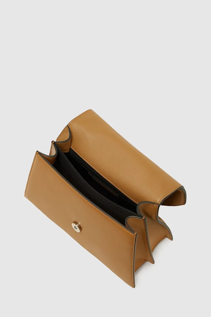 Karl Lagerfeld crossbody kabelka dámska kožená K/SIGNATURE hnedá A1W30036