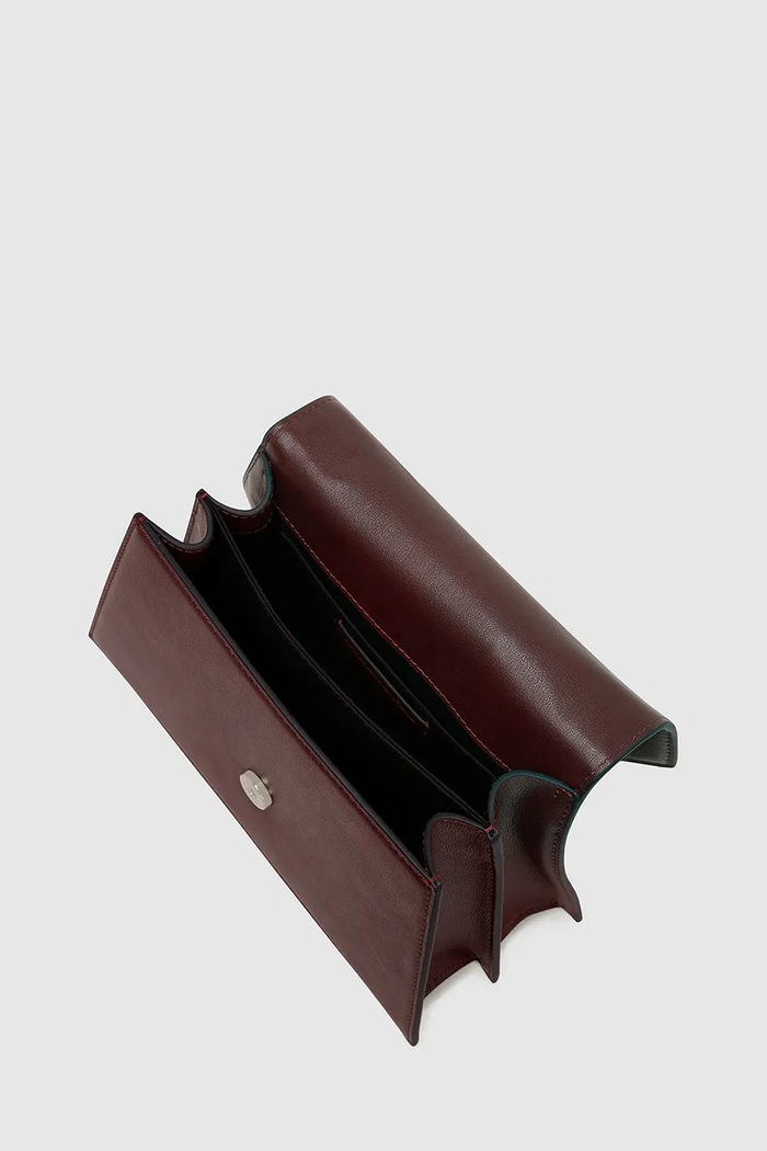 Karl Lagerfeld geantă crossbody pentru femei din piele K/SIGNATURE maro A1W30036