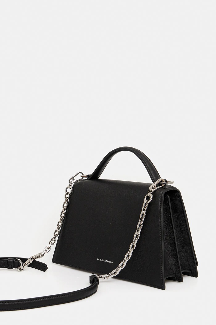 Akcesoria Karl Lagerfeld torebka crossbody damska skórzana K/SIGNATURE A1W30036 czarny