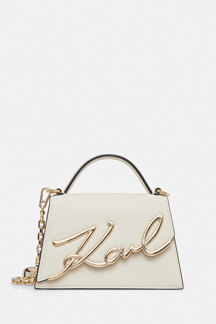 Karl Lagerfeld crossbody kabelka dámská kožená K/SIGNATURE béžová A1W30038