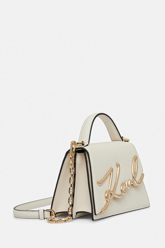 Karl Lagerfeld crossbody kabelka dámská kožená K/SIGNATURE A1W30038 béžová AA00