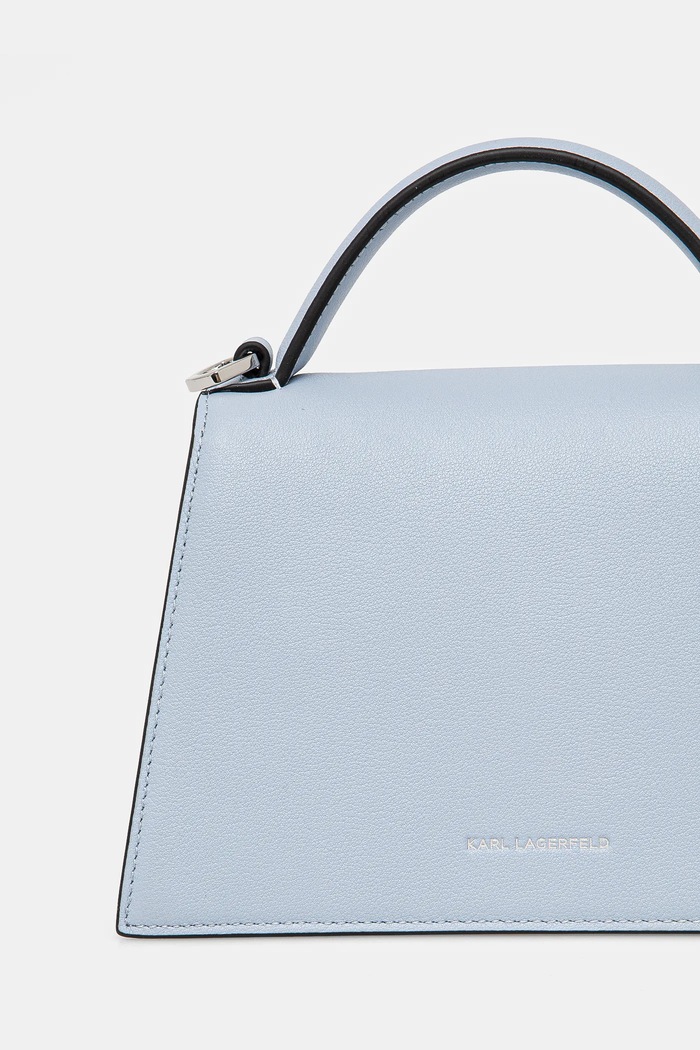 Akcesoria Karl Lagerfeld torebka crossbody damska skórzana K/SIGNATURE A1W30038 niebieski