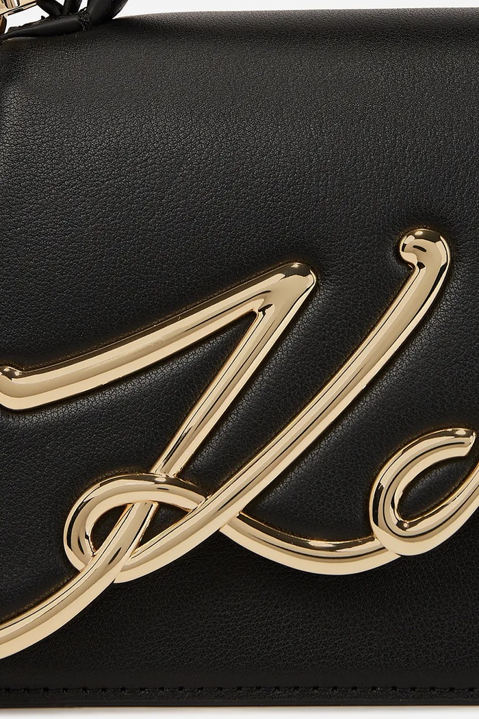 Karl Lagerfeld crossbody torbica ženska usnjena K/SIGNATURE črna A1W30038