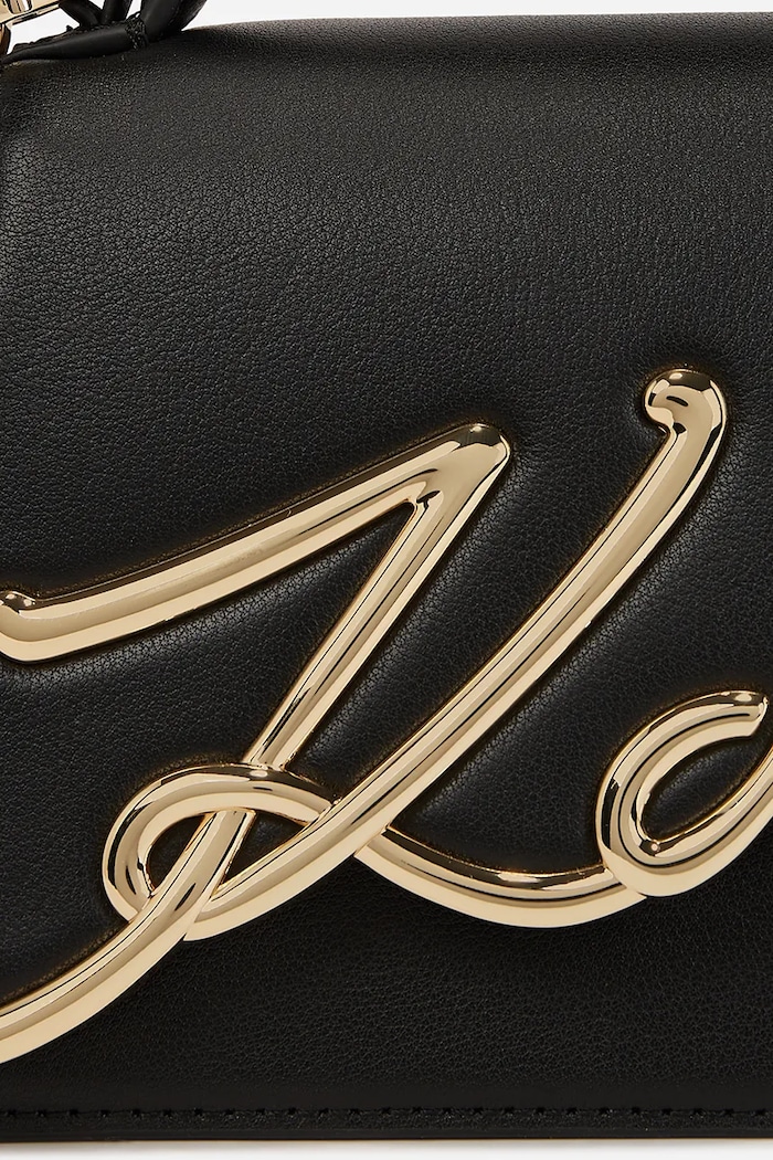 Karl Lagerfeld crossbody torbica ženska usnjena K/SIGNATURE črna A1W30038