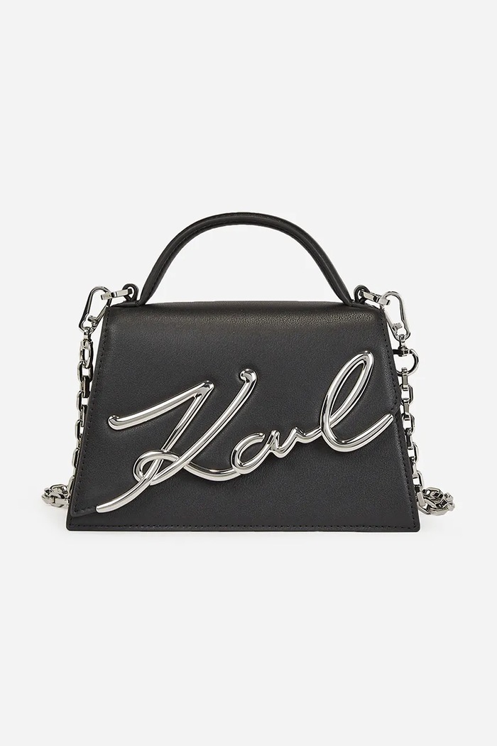 Karl Lagerfeld torebka crossbody damska skórzana K/SIGNATURE czarny A1W30038