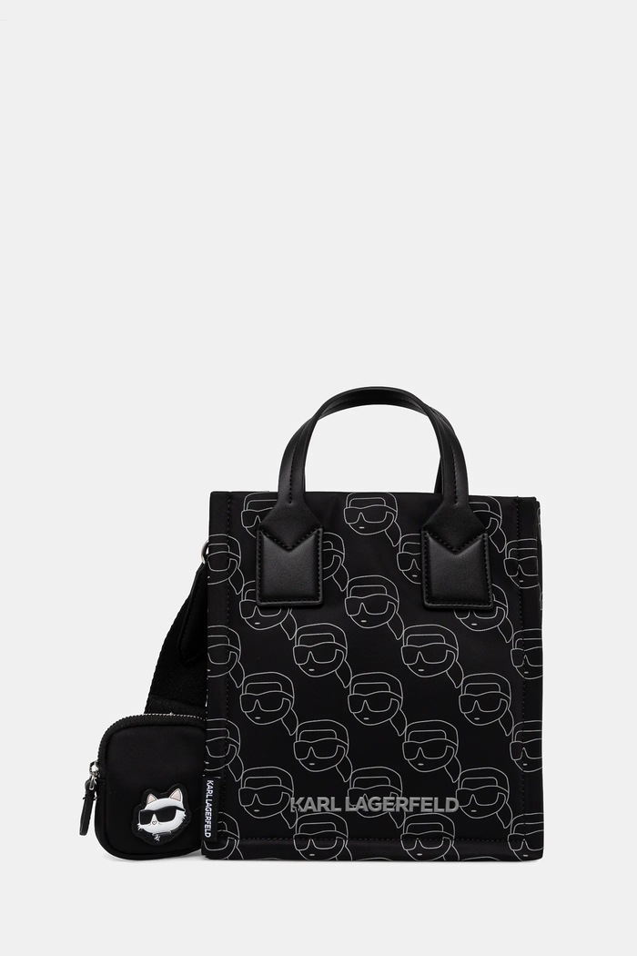 Kabelka Karl Lagerfeld IKON vzorovaný černá A1W30130