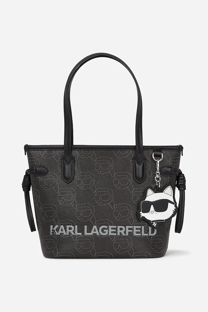Karl Lagerfeld torebka IKON nie mieści A4 czarny A1W30134
