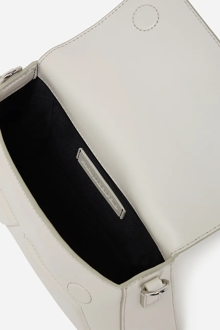 Doplnky Kožená kabelka Karl Lagerfeld IKON/K A1W30154 biela