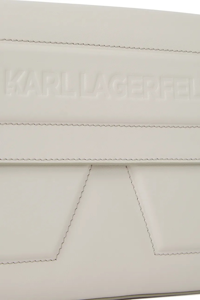 Kožená kabelka Karl Lagerfeld IKON/K biela A1W30154