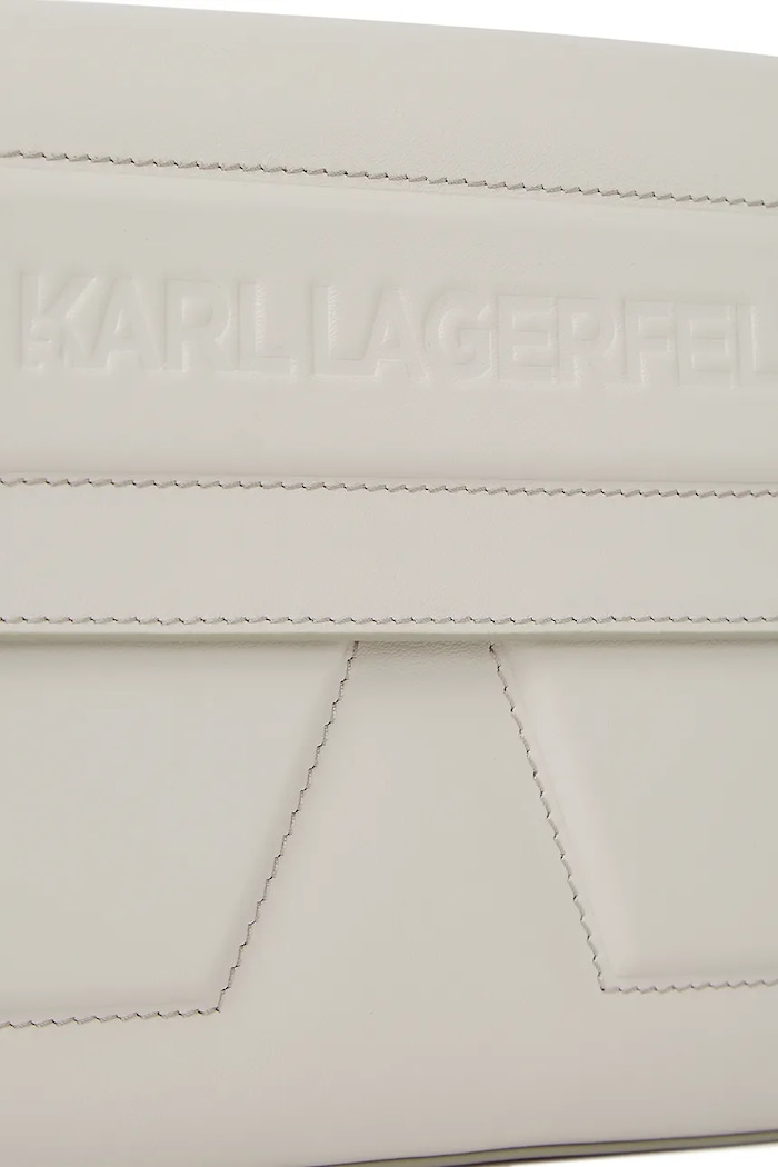 Kožená kabelka Karl Lagerfeld IKON/K biela A1W30154