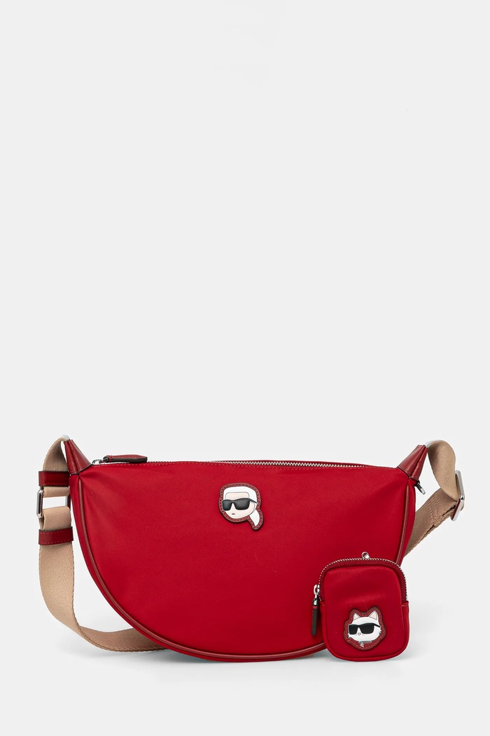 Karl Lagerfeld torebka IKON tekstylny czerwony A1W30386