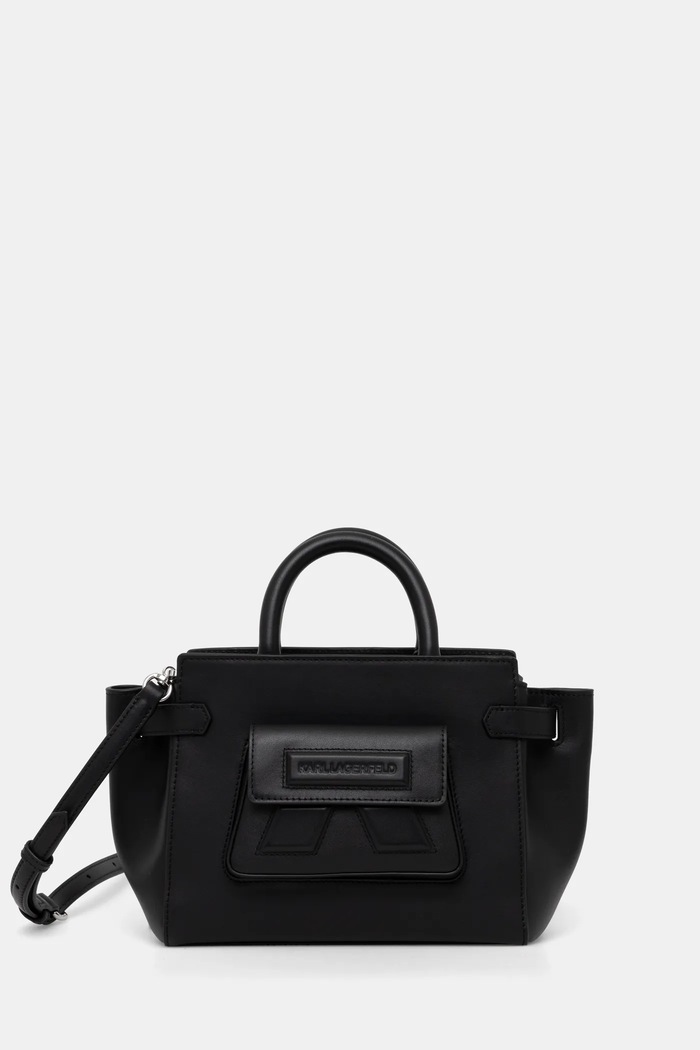 Karl Lagerfeld torebka skórzana skóra licowa czarny A1W30443