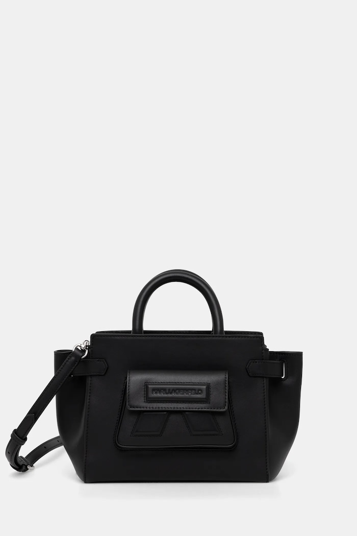 Karl Lagerfeld torebka skórzana skóra licowa czarny A1W30443