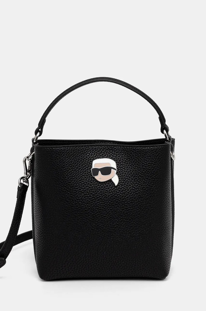 Kabelka Karl Lagerfeld IKON imitácia kože čierna A1W30468