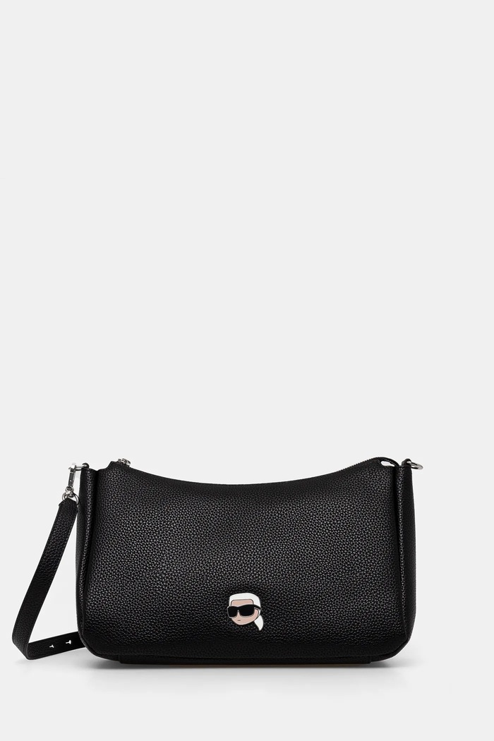 Kabelka Karl Lagerfeld IKON imitácia kože čierna A1W30493