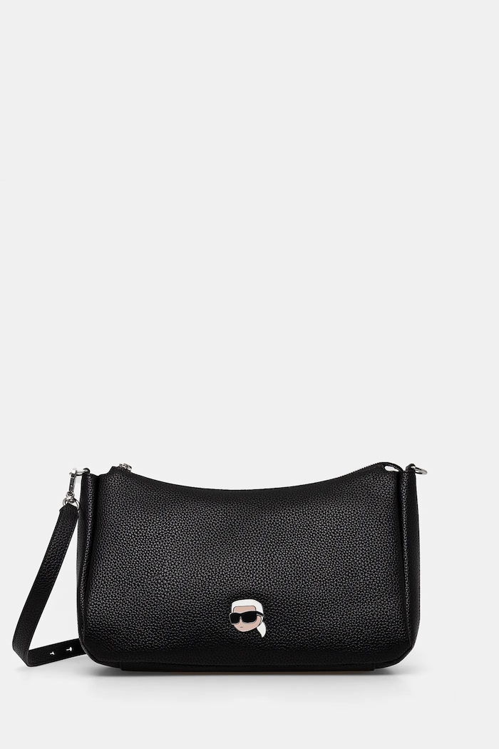 Kabelka Karl Lagerfeld IKON imitácia kože čierna A1W30493