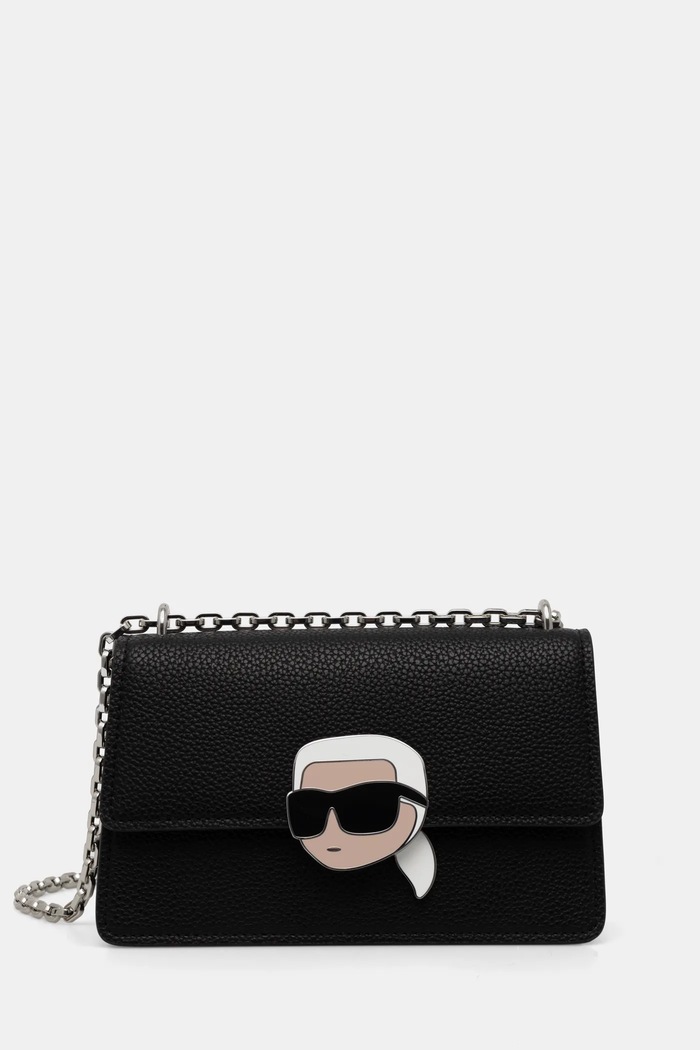 Karl Lagerfeld torebka IKON aplikacja czarny A1W30498