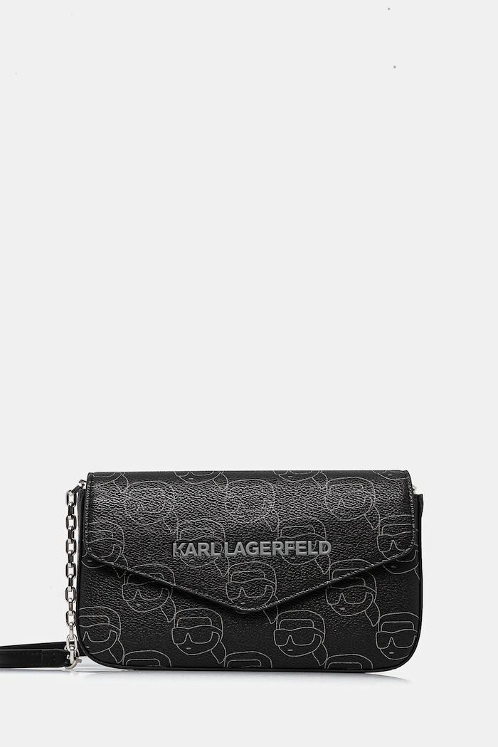 Karl Lagerfeld torebka IKON nie mieści A4 czarny A1W32045