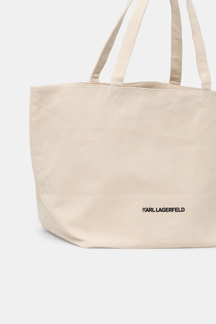 Akcesoria Karl Lagerfeld torebka bawełniana IKON A1W50022 beżowy