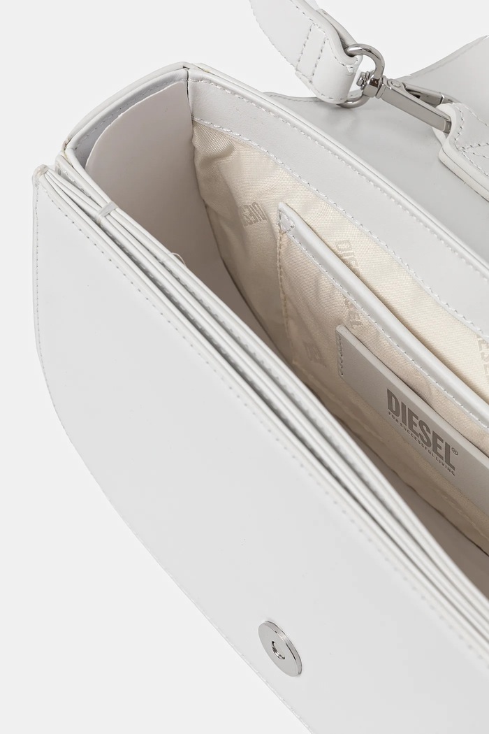 Δερμάτινη τσάντα Diesel 1DR 1DR M shoulder bag λευκό X09568.PR818