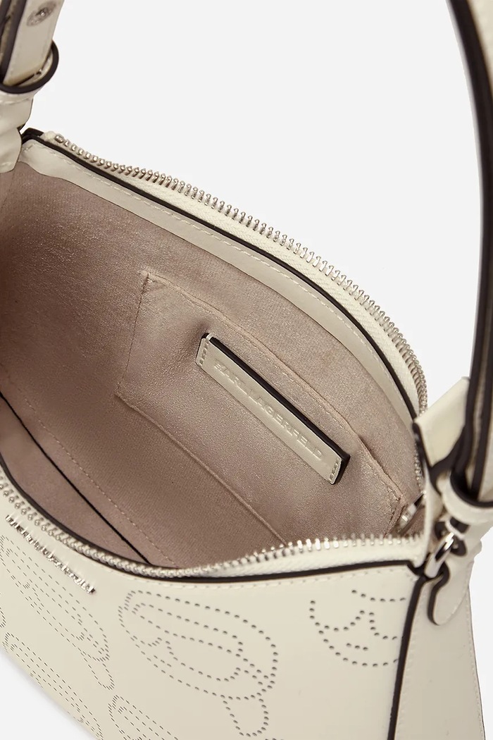 Doplnky Kožená kabelka Karl Lagerfeld IKON A2W30107 biela